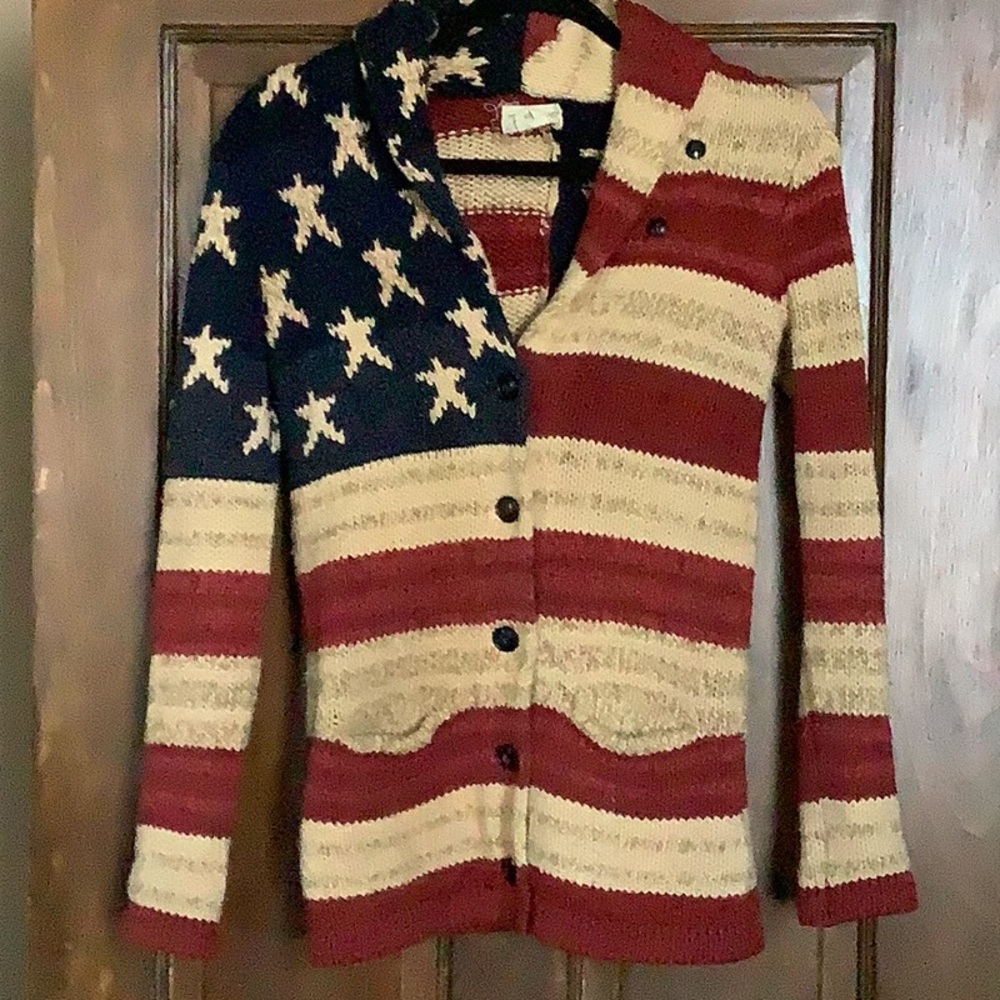 American Flag Cardigan by Ralph Lauren